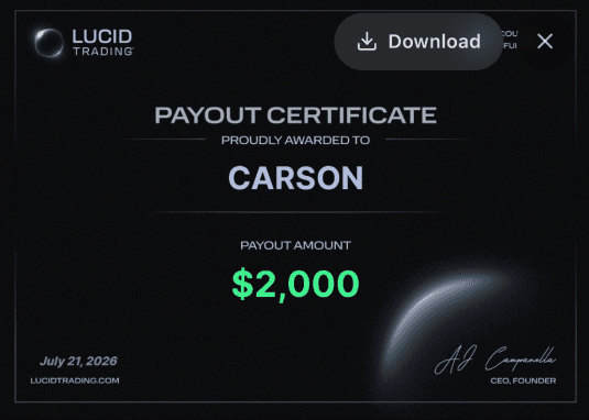 Carson — $2,000 Payout