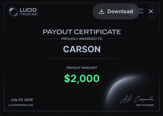 Carson — $2,000 Payout